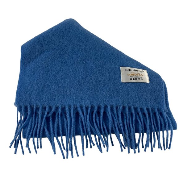 EDINBURGH 100% Lambs Wool Isfalian Tasseled Rectangle Scarf - Picture 7 of 7